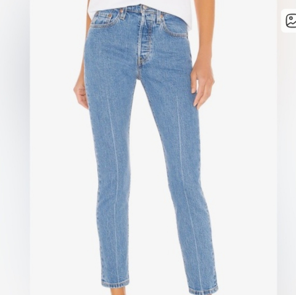 Levis 501 Skinny Jeans Big E Premium Denim